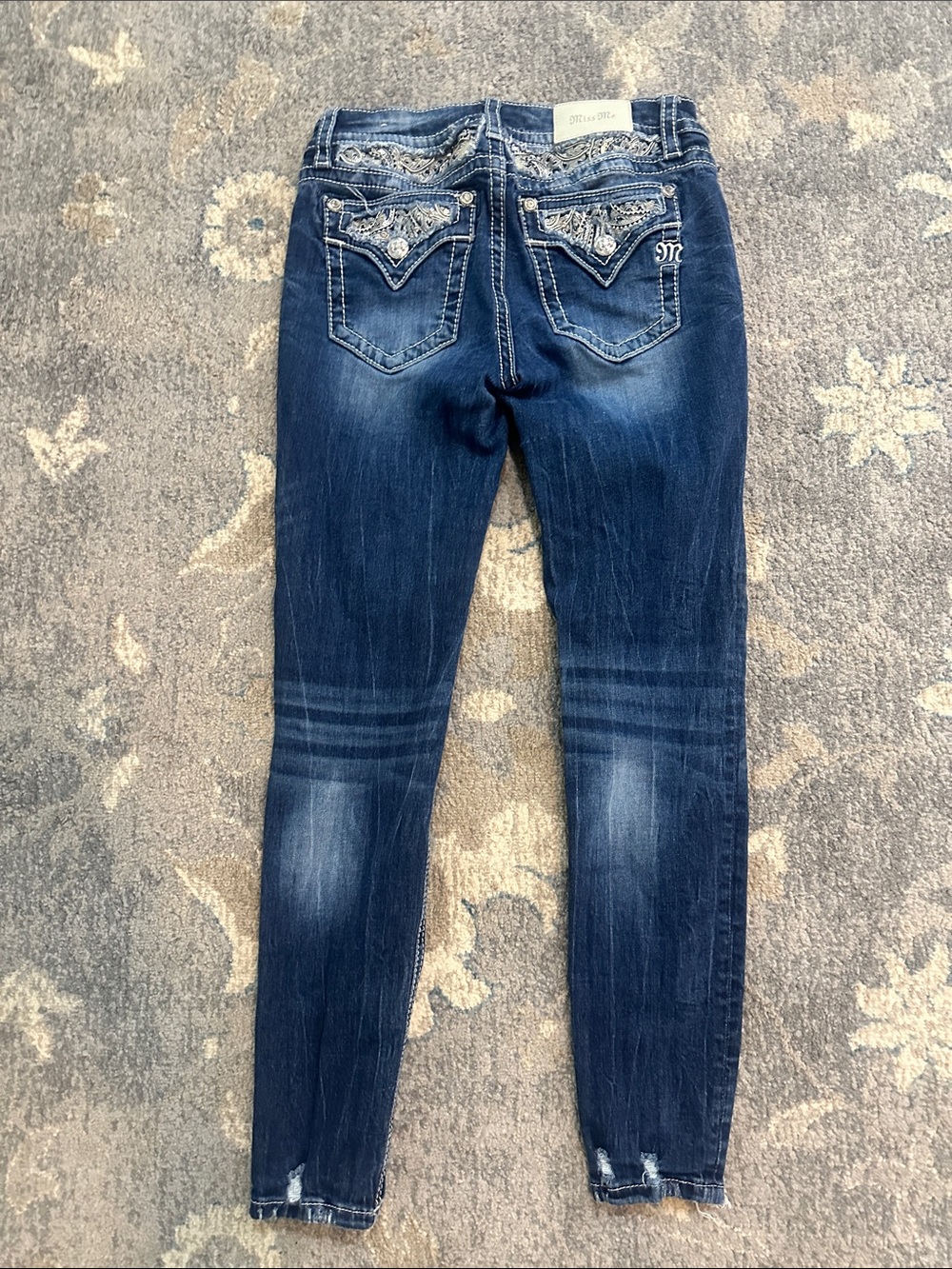 Miss Me Low Rise Ankle Skinny Jeans Dark Wash Women’s Size 27